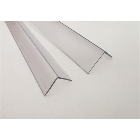 Cleartransparent Pvc Equal Angle Corner Protection Trim 20mm X 1mm X 1m