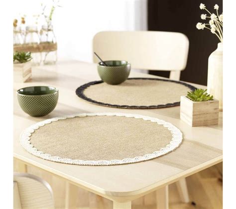 Set De Table Rond En Jute Darla Cm Naturel Set De Table But