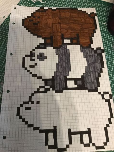 We Bare Bears Pixel Art Pixel Art Pixel Art Grid Bear Art Sexiz Pix