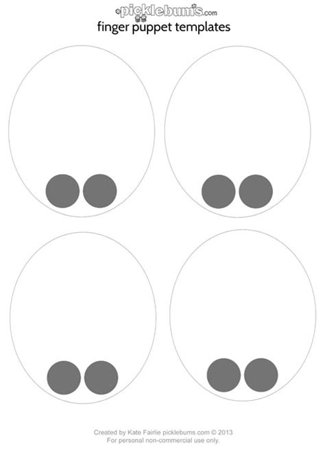 finger leg puppets  printable template picklebums
