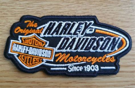 Parche Bordado Harley Davidson Vintage Etsy