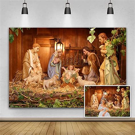 Amazon Yeele 7x5ft Nativity Scene Backdrop Baby Jesus In The