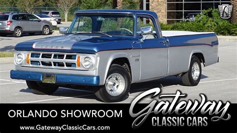 1968 Dodge D100 Pickup For Sale Gateway Classic Cars Orlando 1794