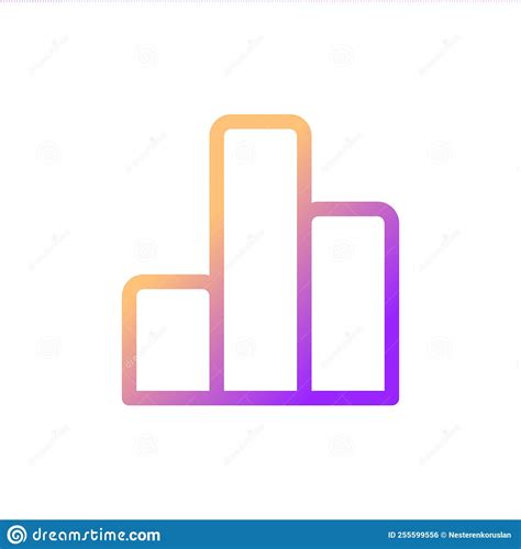 Column Graph Pixel Perfect Gradient Linear Ui Icon Stock Vector