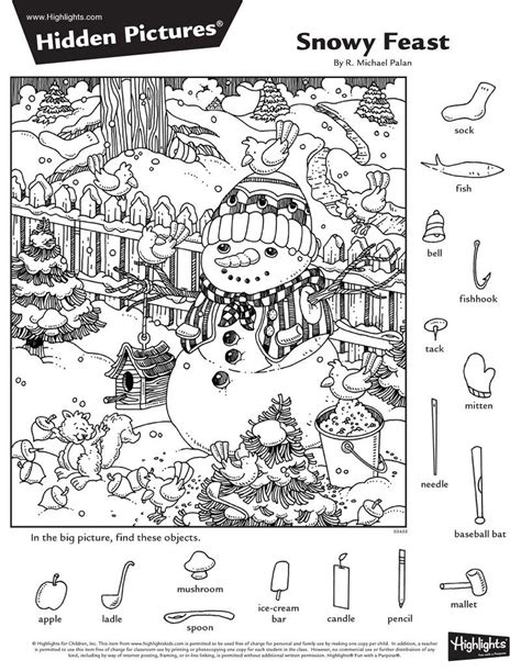 Free Christmas Hidden Pictures Printables Printable Templates Free