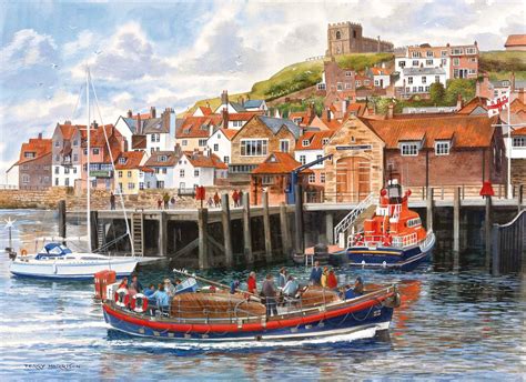 Whitby Harbour 21 X 29 Inches Watercolour On Watercolour Board