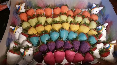 Chocolate Covered Strawberries Unicorn Chocolate Covered Strawberries Covered Strawberries