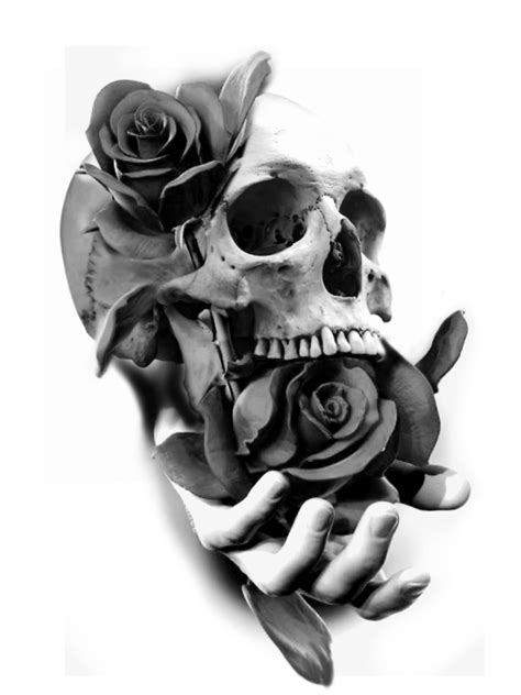 Pin By Toadtattooist On Realism Skull Rose Tattoos Skull Tattoo