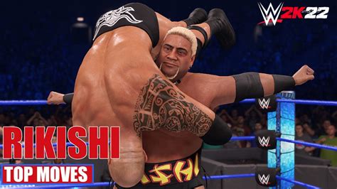 RIKISHI SIGNATURE FINISHER TOP MOVES WWE 2K22 YouTube