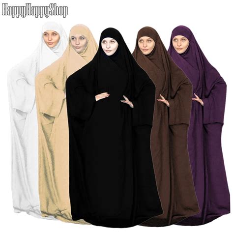 One Piece Islamic Prayer Muslim Hooded Hijab Abaya Niqab Burqa Jilbab