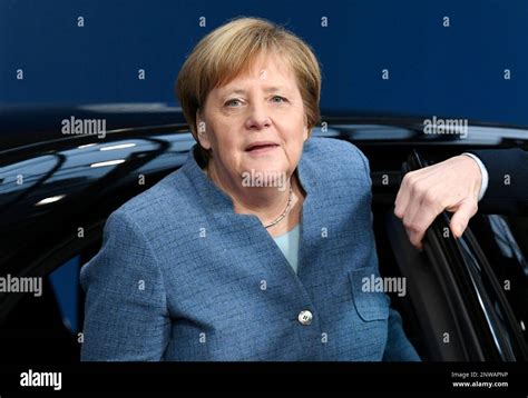 German Chancellor Angela Merkel Arrives For An EU Summit At The Europa