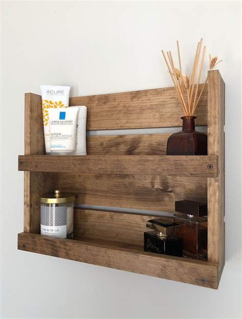 Bathroom Rustic Shelf Bathroom Storage Wall Mounted Shelves Farmhouse Decor Bathroom