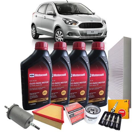 Kit revisão óleo 5w30 Motorcraft Ford Novo Ka 1 5 16v Sigma de 2014 até