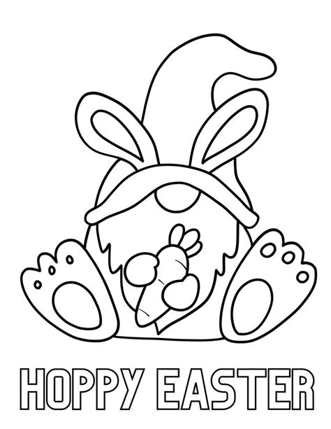 Free Printable Easter Gnomes Coloring Pages In Easter Printables