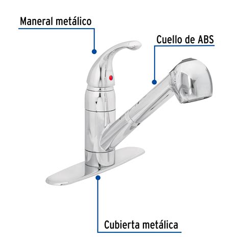 Ficha Tecnica Monomando nariz retráctil para fregadero Foset