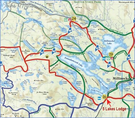 Katahdin Hiking Map - ToursMaps.com