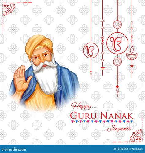 Happy Gurpurab Guru Nanak Jayanti Festival Of Sikh Celebration