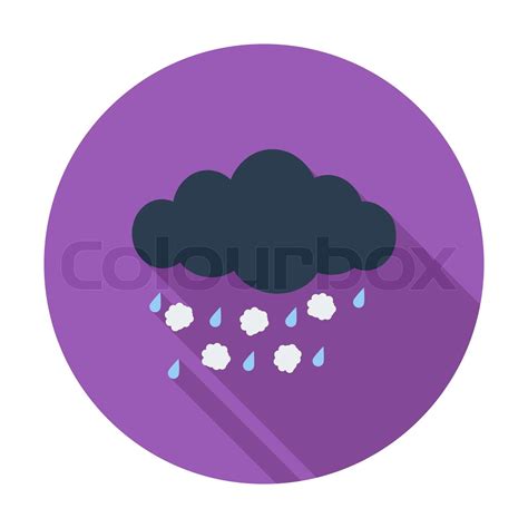 Hagel Einzelnes Symbol Vektor Illustration Stock Vektor Colourbox