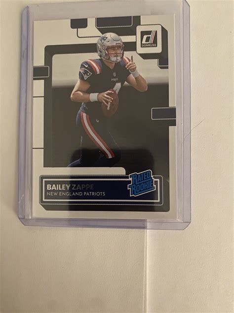 Bailey Zappe 2022 Panini Donruss Rated Rookie 329 EBay