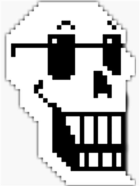 Papyrus Undertale Cool Dude Face Sticker For Sale By Scarymatronic