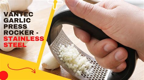 How To Use Vantic Garlic Press Rocker Stainless Steel Garlic