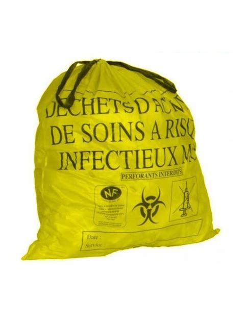 Carton De Sacs Pour Dasri L Jaune Pebd Liens Coulissants