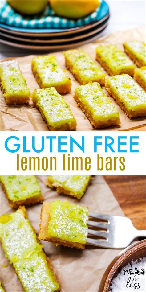 Gluten Free Lemon Lime Bars - Mess for Less