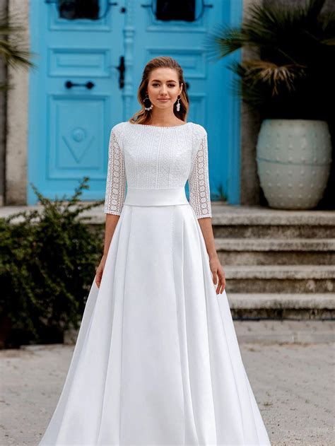 Vestidos De Novia Sencillos Con Manga