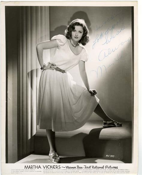 Martha Vickers The Big Sleep Autographed Photo Actress Autographs