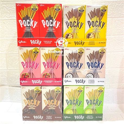 Jual Glico Pocky Snack Impor Halal Biskuit Bersalut Coklat Rasa