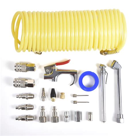 Air Compressor Hose Tool Kit with 20 Piece Air Tool and Air Compressor ...