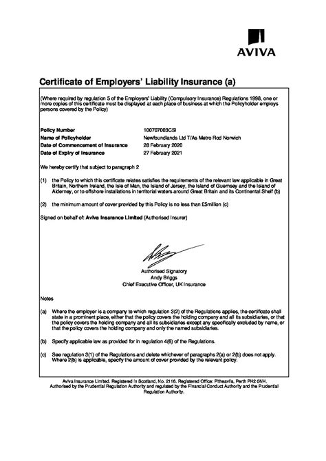 Certificate Of Liability Insurance 2021 Financial Report