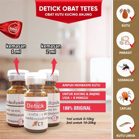 Jual Ml Dan Ml Detick Obat Tetes Kutu Cat Kucing Anjing Pembasmi