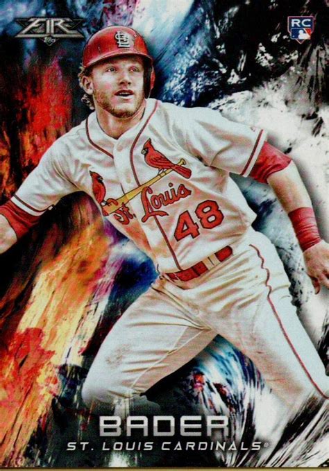 Amazon 2018 Topps Fire Baseball 163 Harrison Bader RC Rookie St