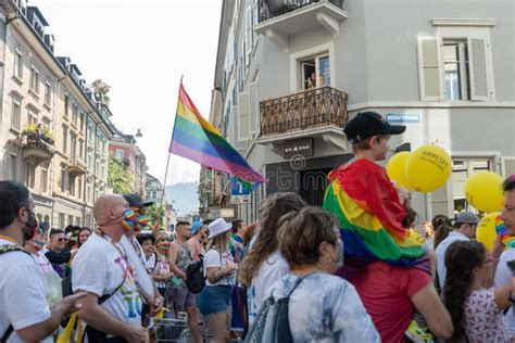 Zurich Switzerland September People At The Gay Pride