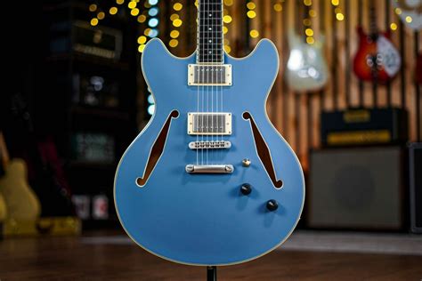 D Angelico Excel Tour Collection Dc In Slate Blue Guitar Gear Giveaway