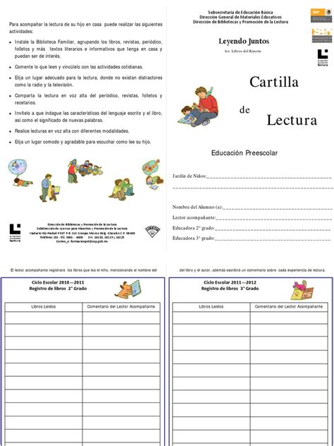 Cartilla De Lectura Preescolar