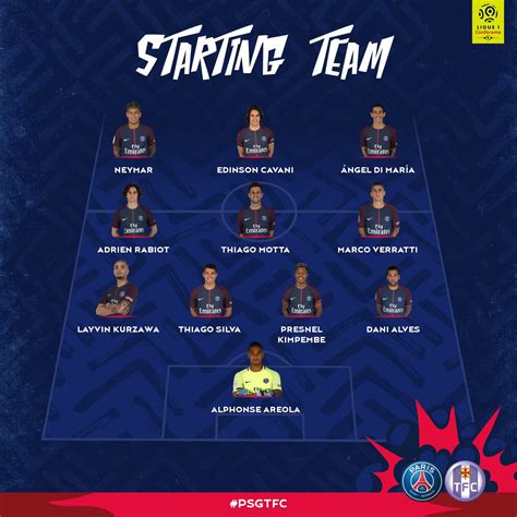 Paris Saint Germain On Twitter Lineup Confirmed Here S Psg S