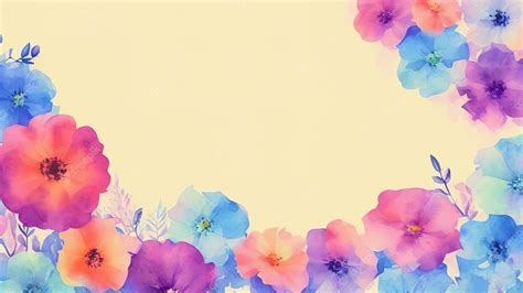 Premium Photo | Watercolor floral background in pastel colors