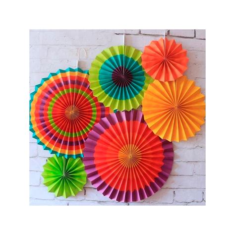 Abanicos De Papel Decorativos Para Fiesta Visitanos En Globos Yuli