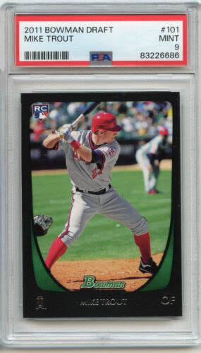 Psa Mike Trout Bowman Draft Rc Rookie Card Los Angeles