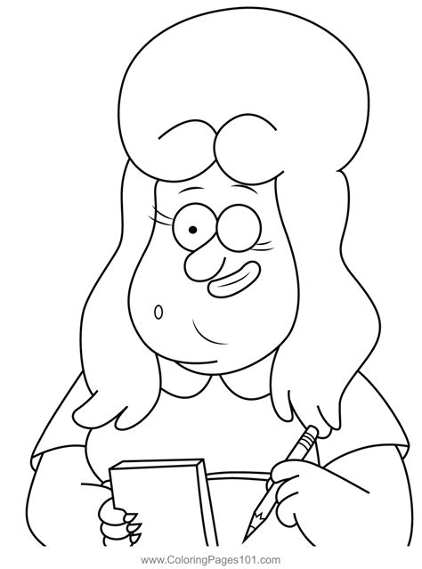 Susan Wentworth Gravity Falls Coloring Page For Kids Free Gravity