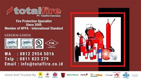 Sistem Pemadaman Kebakaran Kelas D Pt Totalfire Indonesia