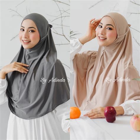 Jual Bergo Zakia Maryam Jumbo Tali Jersey Instan Syari Premium Daily