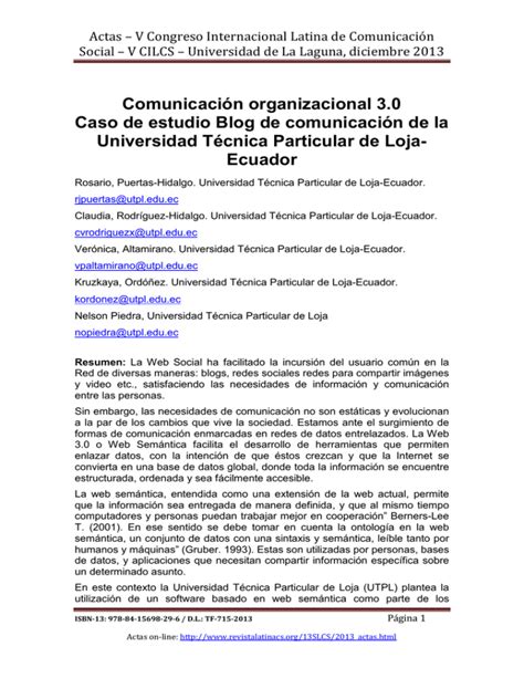 Comunicaci N Organizacional 3 0 Caso De Estudio Blog De Comunicaci N