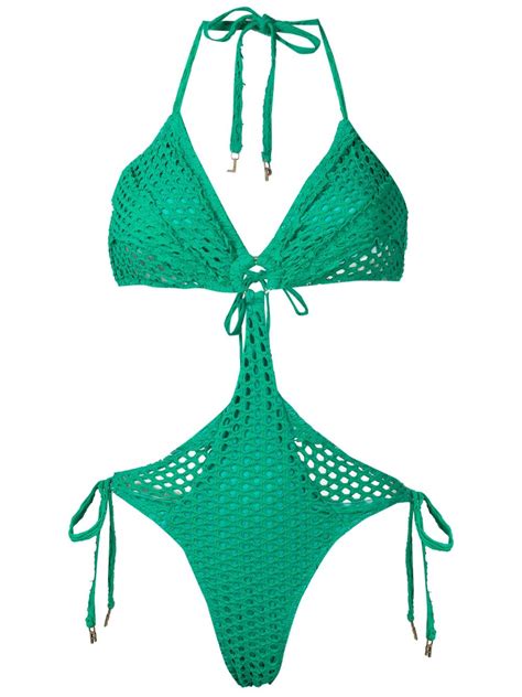 Amir Slama Cut Out Detail Swimsuit Farfetch