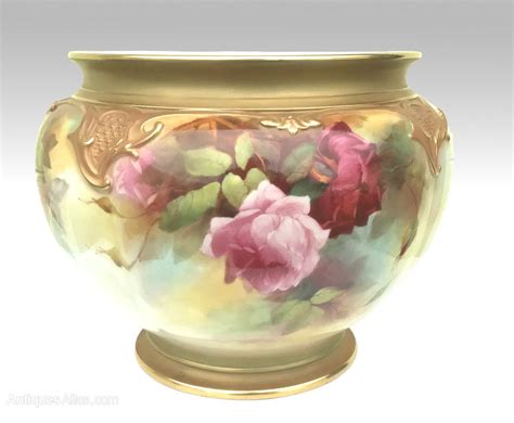 Antiques Atlas Large Antique Royal Worcester Roses Jardinere Vase