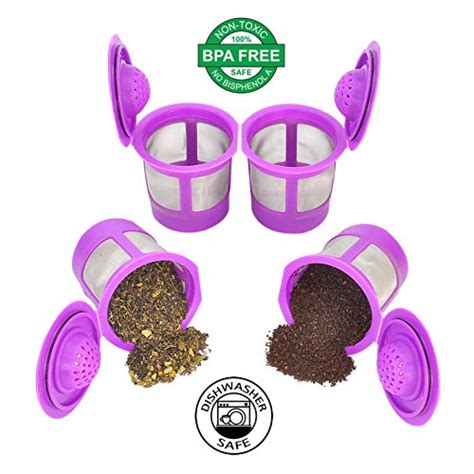 Reusable K Cups for Keurig 2.0 & 1.0 – Pack of 4 (Purple) – Easy to ...