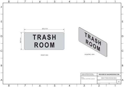 Trash Room Sign Hpd Signs The Official Store