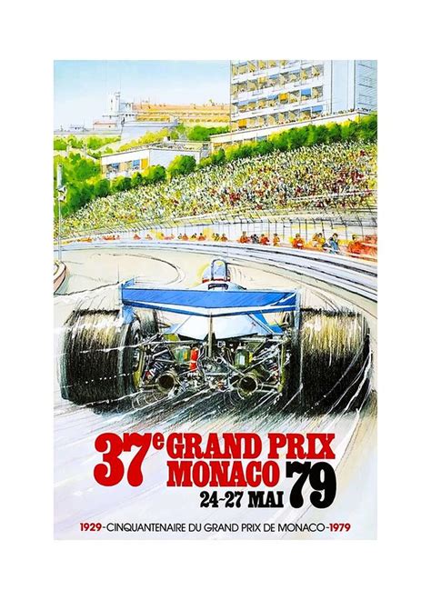 1979 Monaco Grand Prix Race Poster Poster Digital Art By Kailani Smith